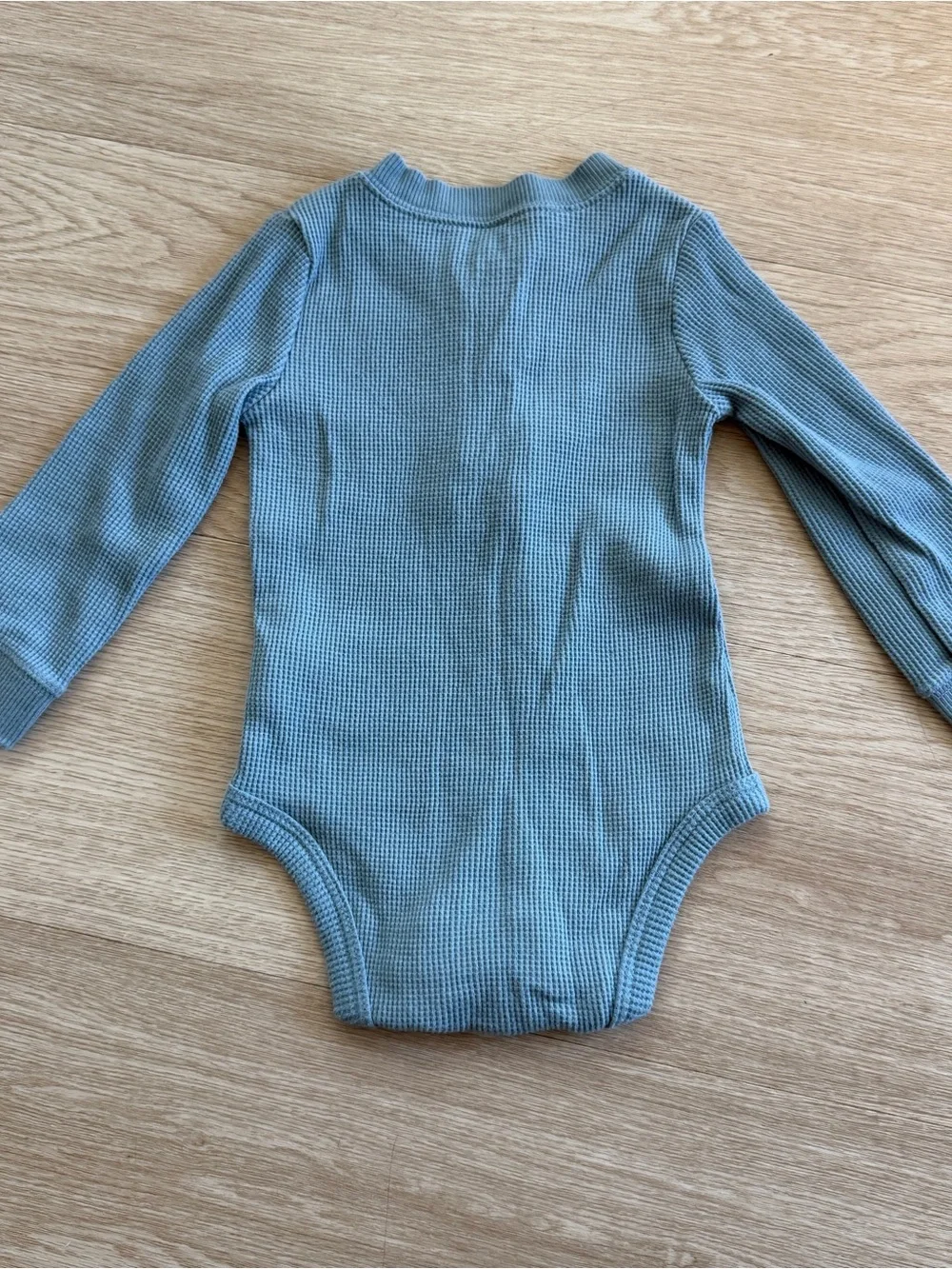 Carter's Tiny Park Ranger 12M Blue Waffle Knit National Park Henley Bodysuit